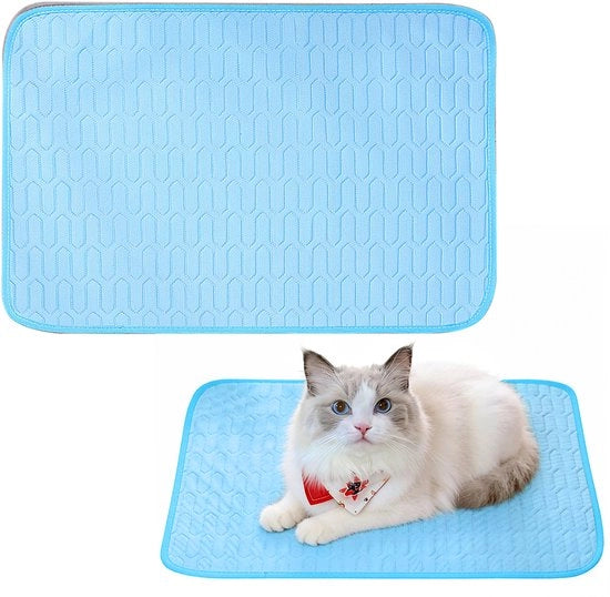 Matraccio per animali domestici - 62x50cm Matraccio per gatti per stagione calda - Matraccio a gel per animali domestici - Adatto per cani e gatti - Utilizzabile in gabbie, recinti, letti e divani - Lavabile in lavatrice