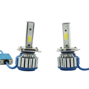 Trade Shop - Coppia Lampade Ricambio Fari Auto Led H4 Led 3200 Lumen 6000k 12v 40w + Ventola -
