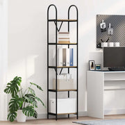 Libreria-Scaffale per Libri-Mobile di Stoccaggio Rovere artigianale 40 x 30 x 183 cm Legno multistrato 388740