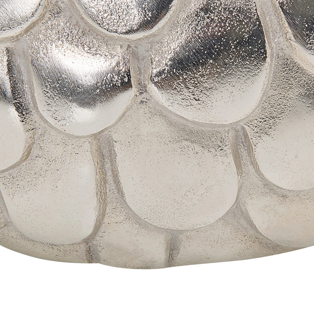 Vaso per fiori in alluminio argento decorativo in metallo rotondo vaso da tavolo decorazione per la casa design moderno