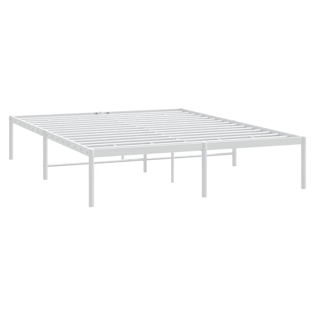 Giroletto-Struttura Letto in Metallo Bianco 140x190 cm 745790