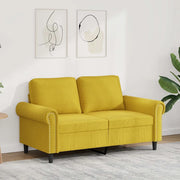 Divano a 2 Posti giallo 120 cm in Vellutocod mxl 86736