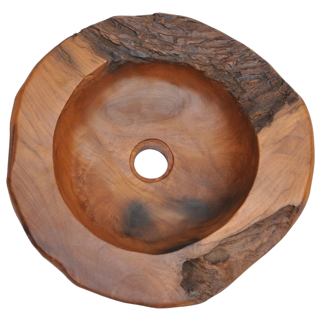 Lavabo in teak massello 45 cm marrone 02_0002838