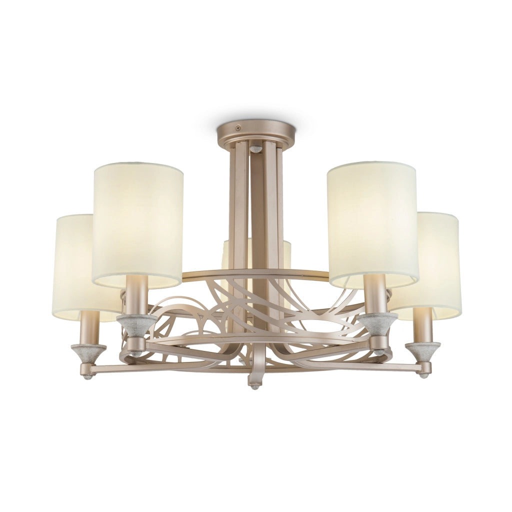 Maytoni lampadario contemporaneo Vittoria 5 luci E14 oro metallo diffusore PVC