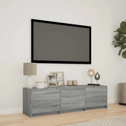 Mobile TV con LED-Credenza per TV Sonoma grigia 140 x 34 x 40 cm