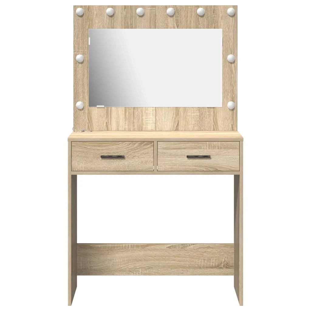Tavolo da Trucco con cassetto Rovere Sonoma 78,5 x 41 x 135 cm 865030