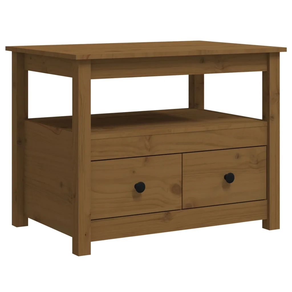 Tavolino da Salotto ambra 71x49x55 cm in Legno Massello di Pino 820939