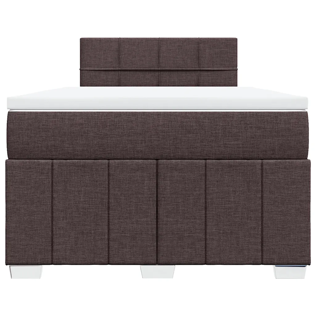 Giroletto a Molle con Materasso Marrone Scuro 120x190cm Tessuto 3287010