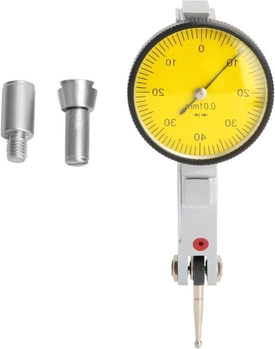 Indicatore per filo 0-0.8mm con scala di lettura 0.01mm di un micrometro di precisione.