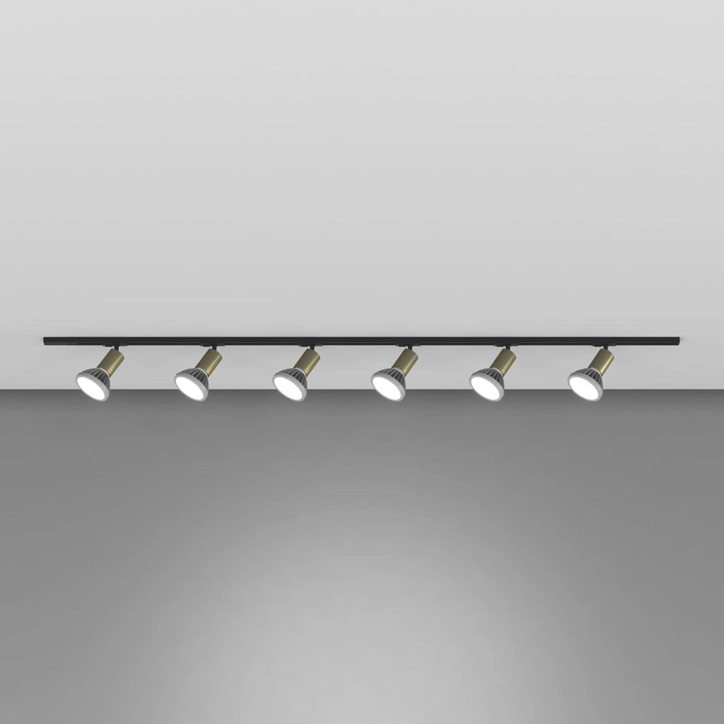 Kit Binario Moderno Mono Amos Kit Metallo Oro 6 Luci E27