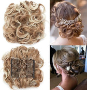 Elastico sintetico per capelli capigliatura elastico per trecce e chignon - biondo chiaro