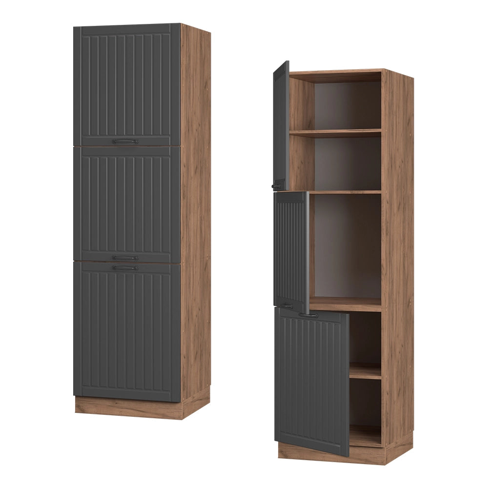 Vicco Mobile per forno da incasso Grigio scuro 60 cm