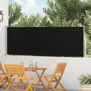 Tenda Laterale Retrattile per Patio 100x500 cm Nera 48382