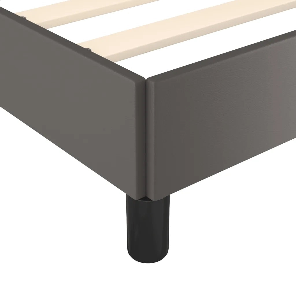 Giroletto con Testiera-Struttura Letto con testiera Crema 140x190 cm in Similpelle 400725
