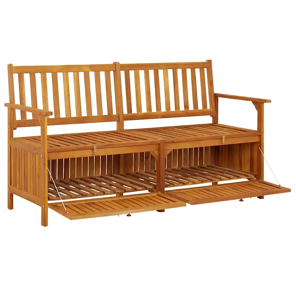 CassaPanca da Giardino | Panchina 148 cm in Legno Massello di Acacia
