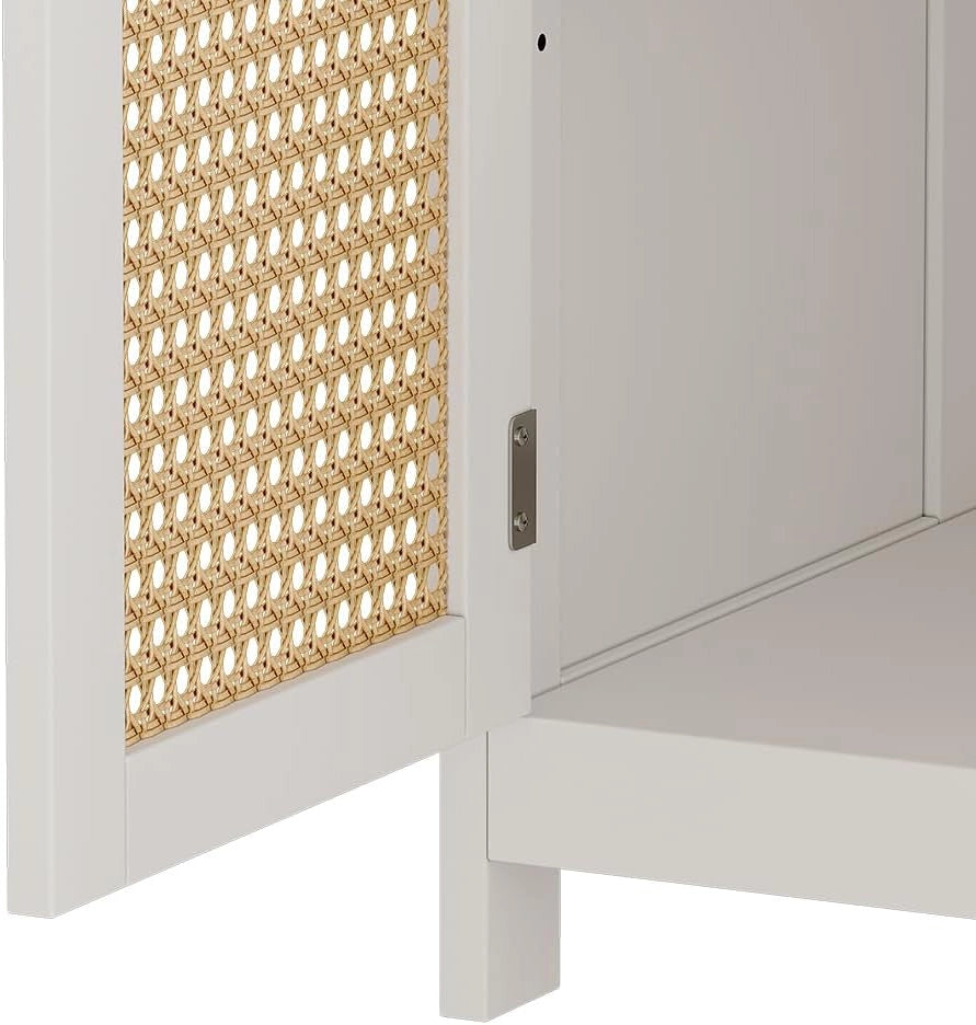 Mobile sottolavabo per bagno Rosario, Bianco, 60 x 60 cm con 2 ante e vano a giorno, per la conservazione di articoli da bagno e asciugamani