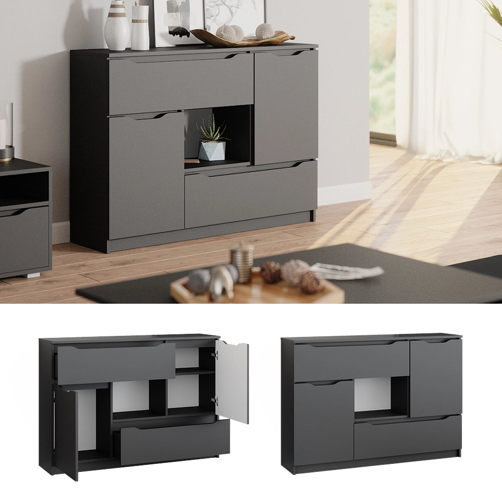 Vicco Cassettiera per camera da letto Antracite 30 x 84 cm