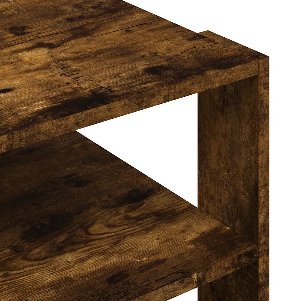 Tavolino Salotto Rovere Fumo 58x58x40 cm Legno Multistrato 834254