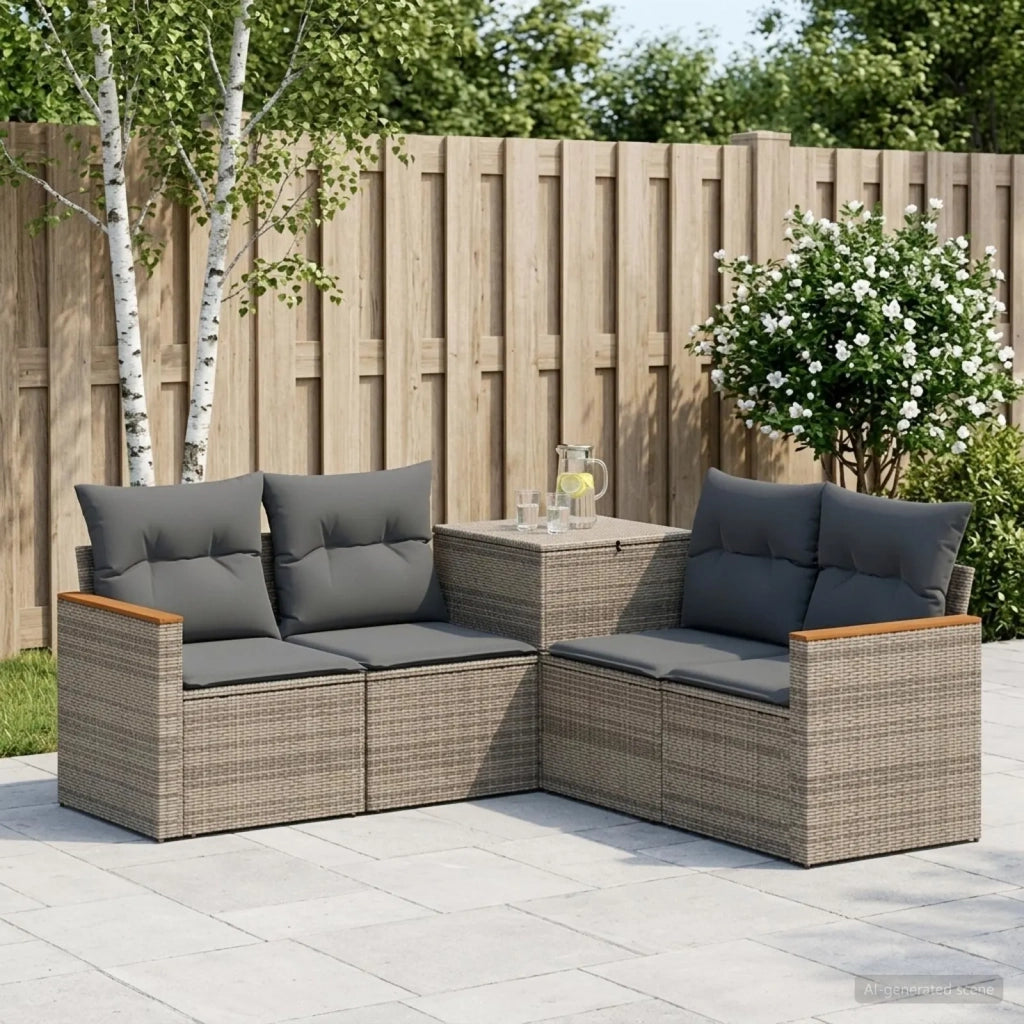 Set di divani 5 pz Grigio e Grigio Scuro 3447934