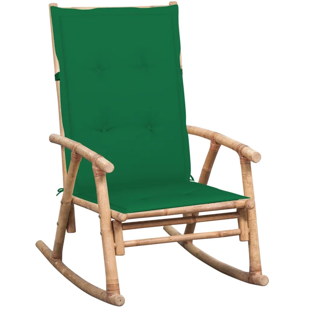 Sedia a Dondolo con Cuscino in BambÃ¹ cod mxl 40464