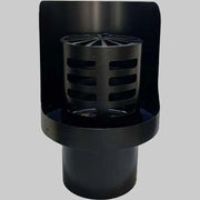 TERMINALE ORIZZONTALE A GRIGLIA INOX VERNICIATO  DM 100 M.     MADE IN ITALY