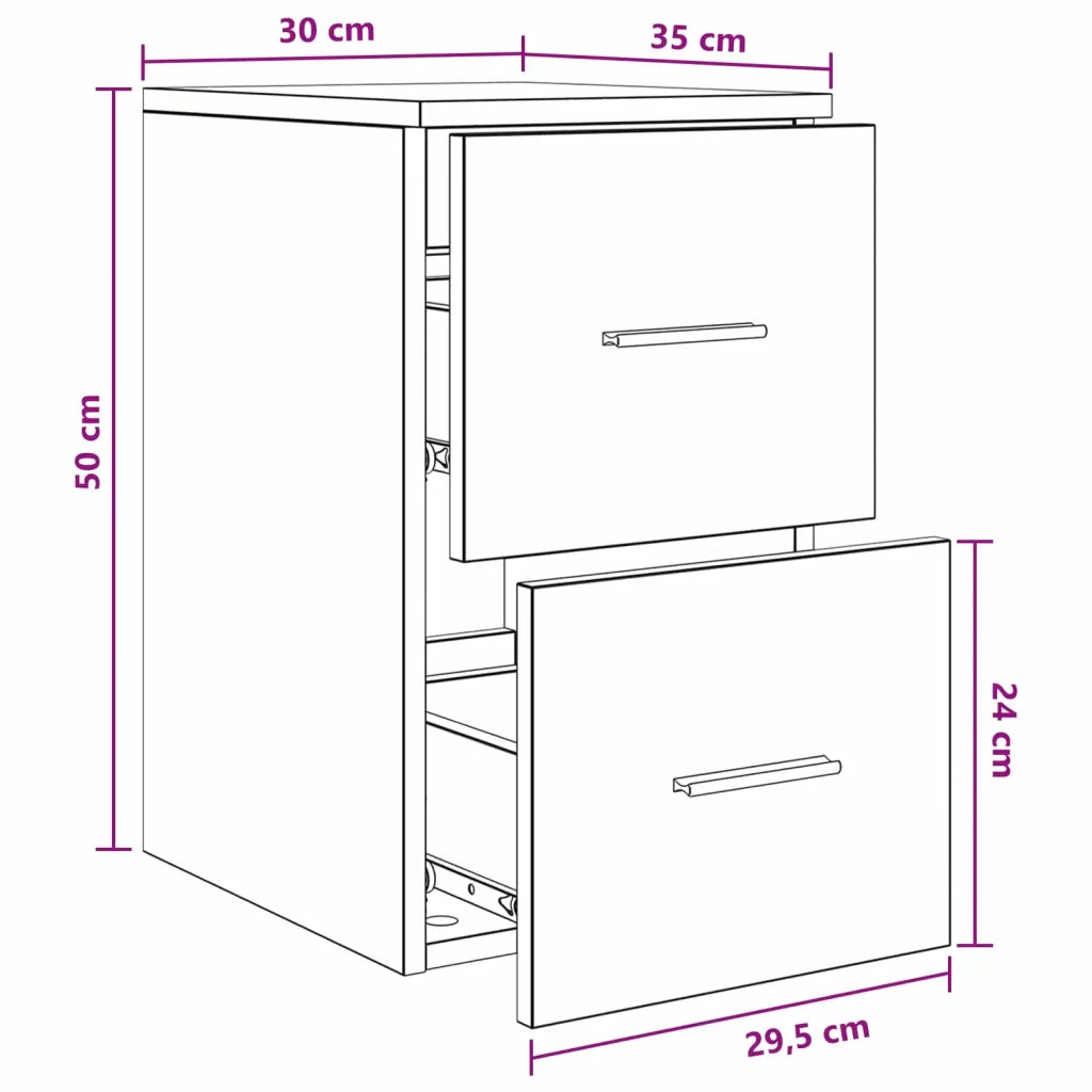 Armadio Bagno In-between Rovere Nero 30 x 35 x 50 cm 890359