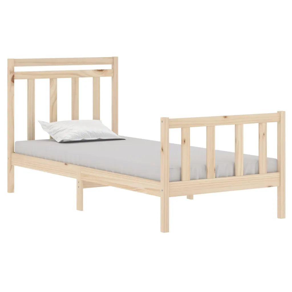 Giroletto-Struttura Letto in Legno Massello 90x190 cm Single 196917