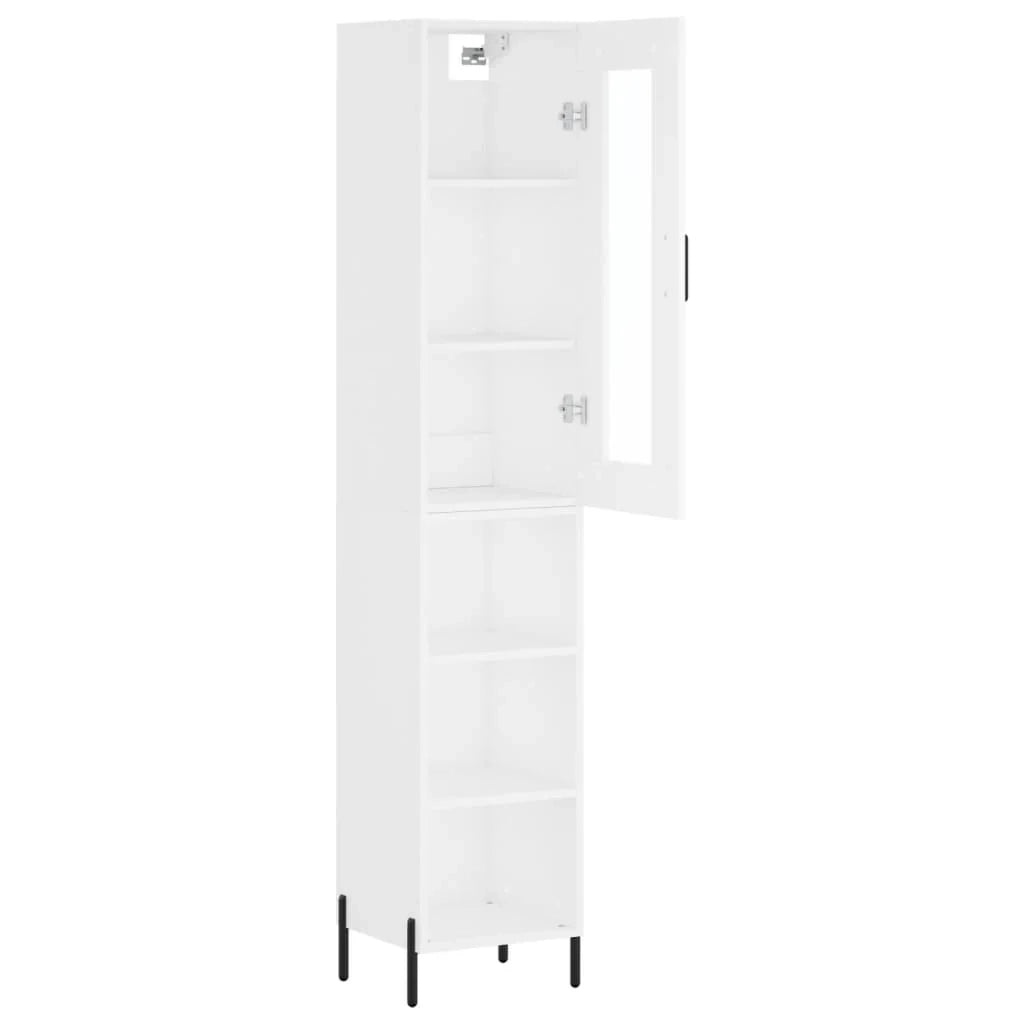 Buffet credenza cassettiera mobiletto mobile contenitore organizer cucina soggiorno salotto alto 34,5 x 34 x 180 cm legno ingegnerizzato bianco 02_0032291