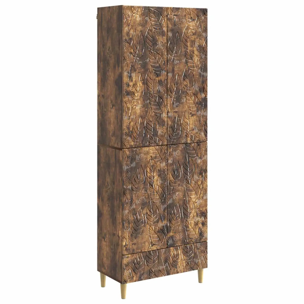 Set di armadi 2 pcs Rovere Fumo Legno ingegnerizzato