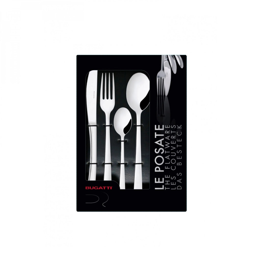 TENDENCE, Posate Set 24 Pz, Scatola con Finestra, Casa Bugatti