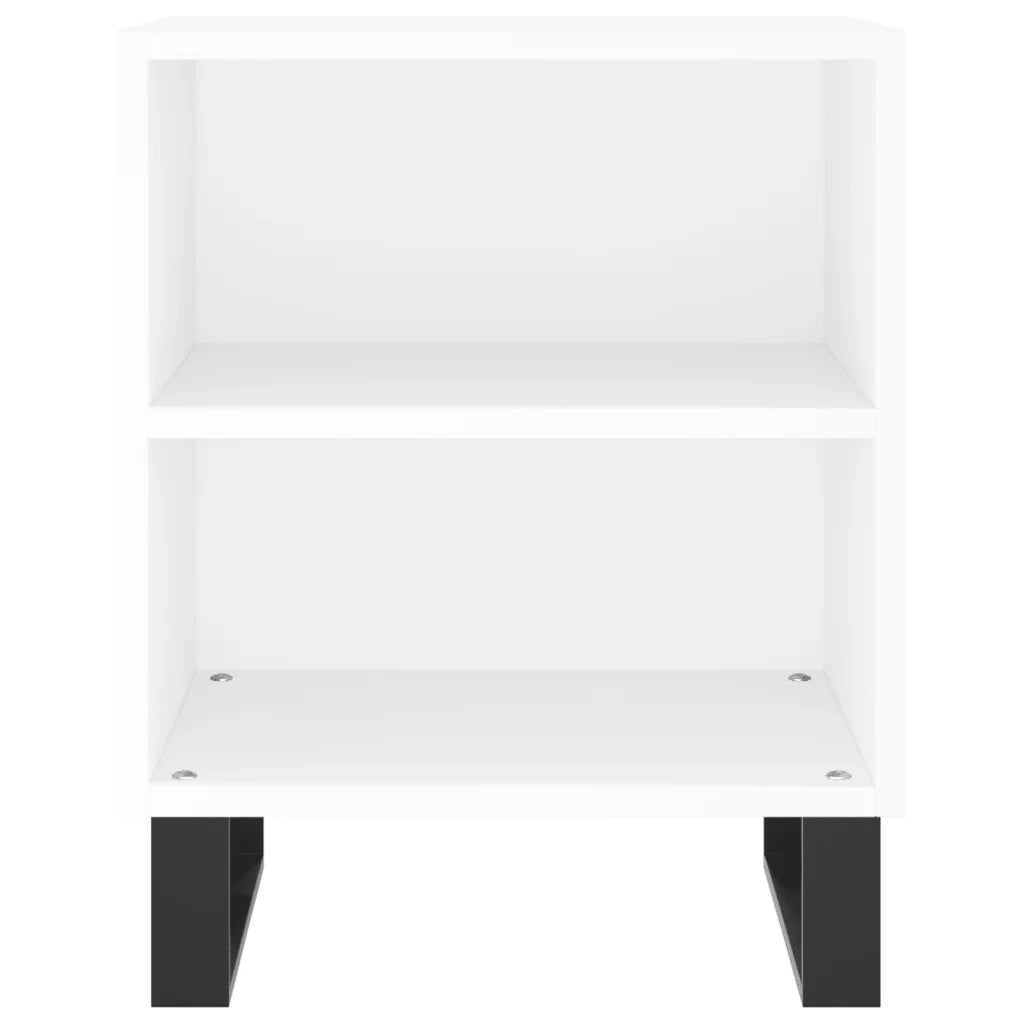 Comodini 2 pz-Set di 2 Tavolino da notte Bianchi 40x30x50 cm in Legno Multistrato 634909