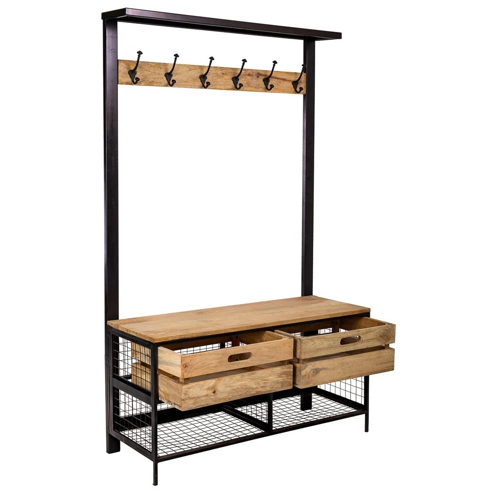 Console in legno e metallo 100x40x166