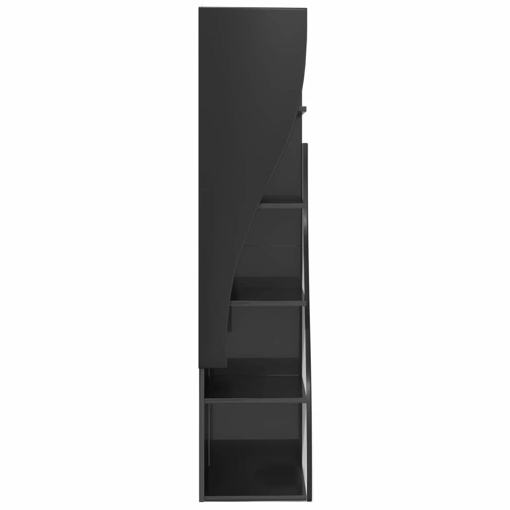 Mobile angolare 32x32x140cm Legno ingegnerizzato Nero 889876