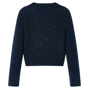 Cardigan da Bambina Lavorato a Mano Blu Marino 140 14956