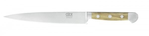 Güde X765-26 Alpha Olive Coltello da Prosciutto 26 cm Lama in Acciaio Inox X50CrMoV15 Manico in Legno di Ulivo Antico fino a 500 Anni colore Legno
