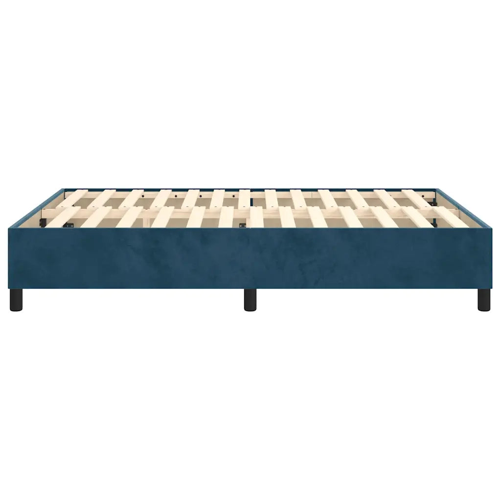 Struttura Letto a Rete a Molle Blu Scuro 140x200 cm Velluto