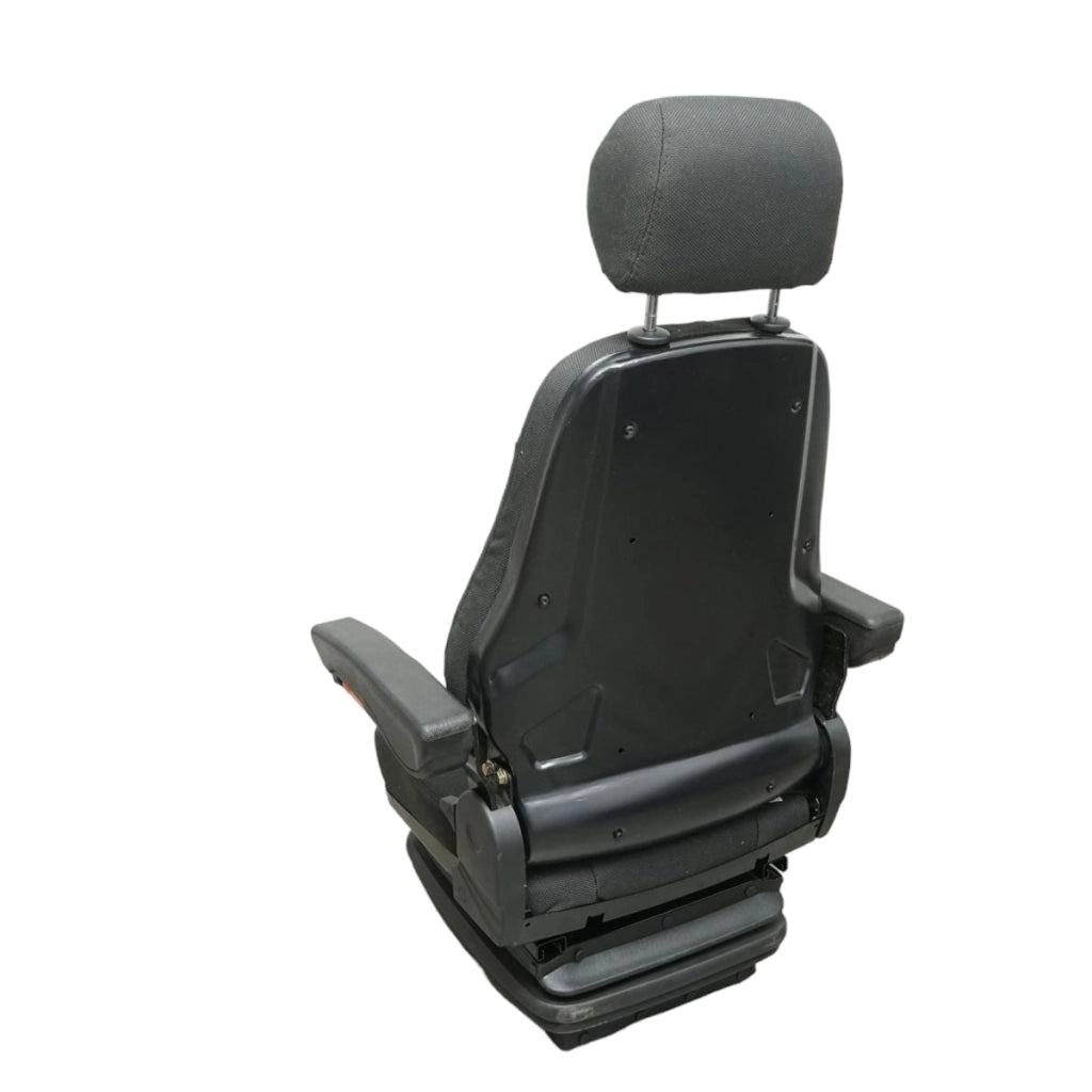 Sedile universale regolabile per peso 50-130 kg, con braccioli e schienale ribaltabile 50-90° per trattore, macchine agricole, industriali e carrelli elevatori