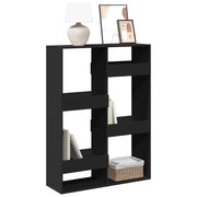 Libreria-Scaffale per Libri-Mobile di Stoccaggio Nera 100x33x135 cm in Legno Multistrato