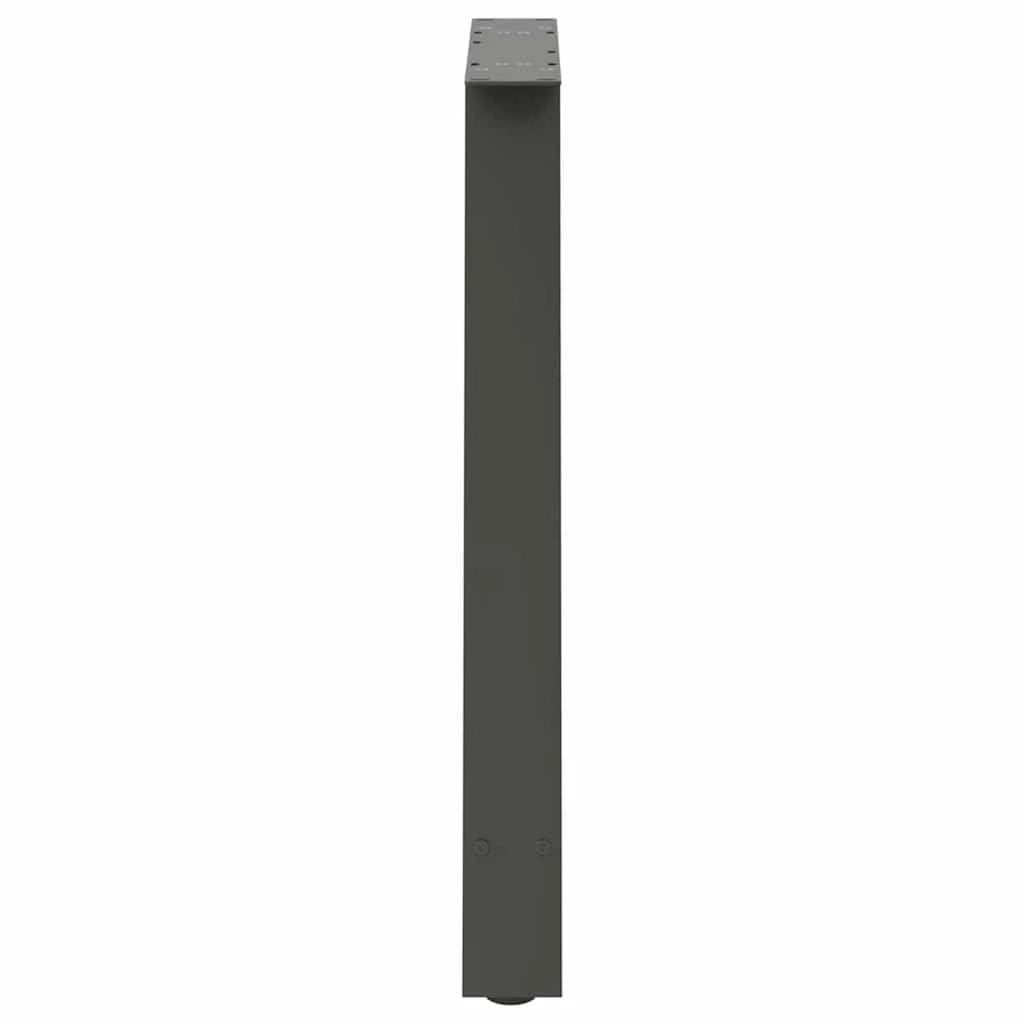Set di 2 gambe regolabili a forma di A per tavolo da pranzo 70 x 73 cm robuste e moderne in acciaio antracite 02_0057130