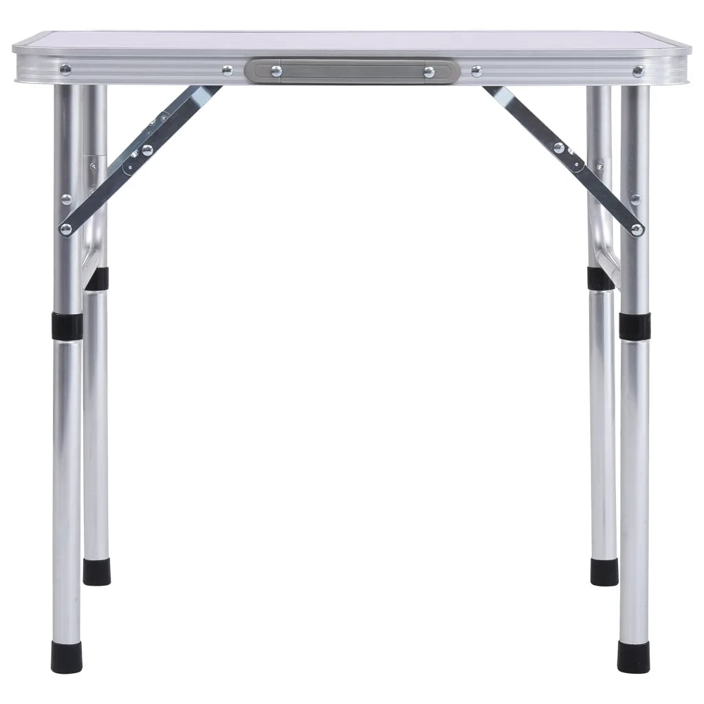 Tavolo Pieghevole da Campeggio Bianco in Alluminio 60x45cm CFW5598530