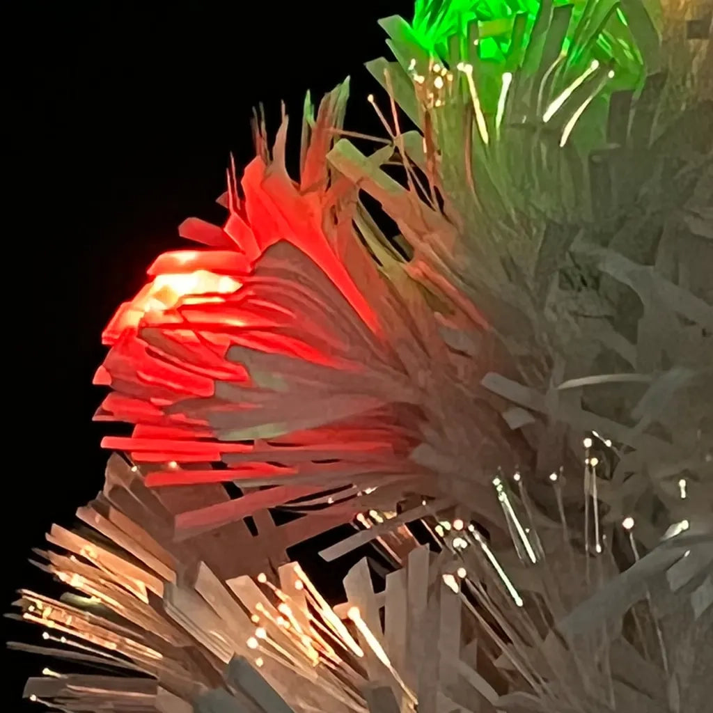 Albero Natale Preilluminato Bianco 64 cm in Fibra Ottica 328448