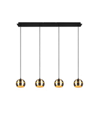 Lampada a Sospensione da Interno  E14 in Metallo Ottone Satinato