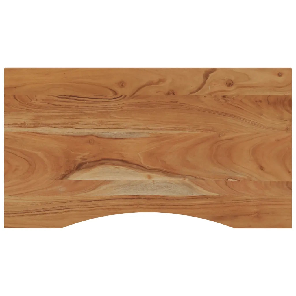 Piano Scrivania 100x50x2,5cm Rettangolare Legno Massello Acacia 370164