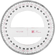Protractor a 360 gradi - Materiale trasparente in plastica - 10 cm - Strumenti per misurazione - Adatto per scuola e ufficio - Attrezzature per disegno