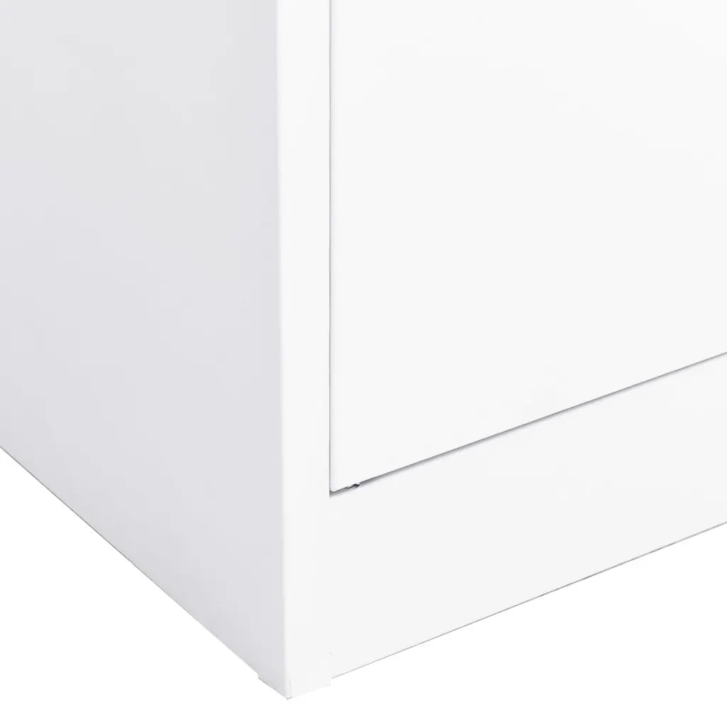 Armadio per Ufficio Bianco 90x40x180 cm in Acciaio