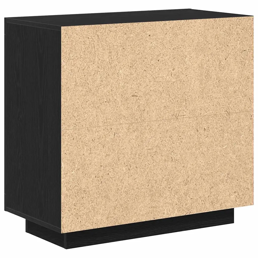 Credenza Rovere Nero 80 x 40 x 75 cm Legno multistrato 862749