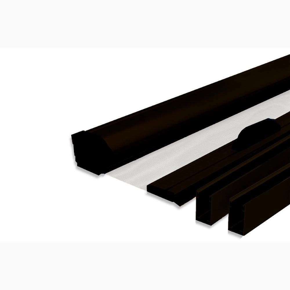 Zanzariera a Rullo Verticale in Fibra di Vetro Riducibile 160x170H cm Telaio Alluminio MARRONE