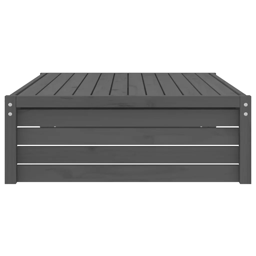 Sedia da giardino-Poggiapiedi da Giardino 120x80 cm Legno Massello di Pino Grigio 306911