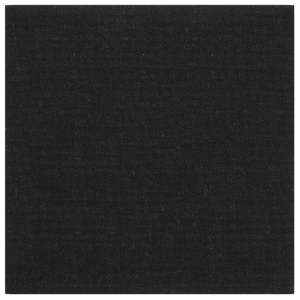 Testiera | Testata da Parete 12 pcs Nero 30 x 30 cm Tessuto