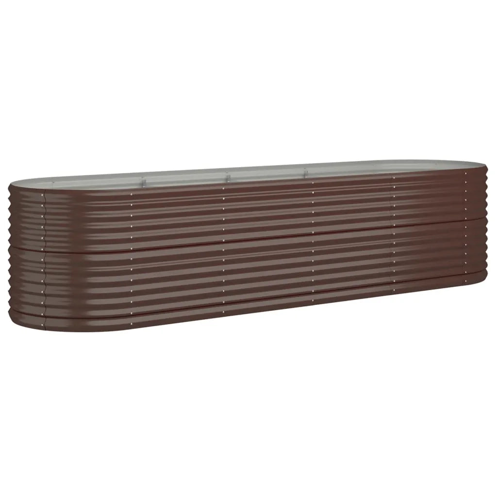 Letto Giardino Acciaio Zincato 296x80x68cm Marrone 318960
